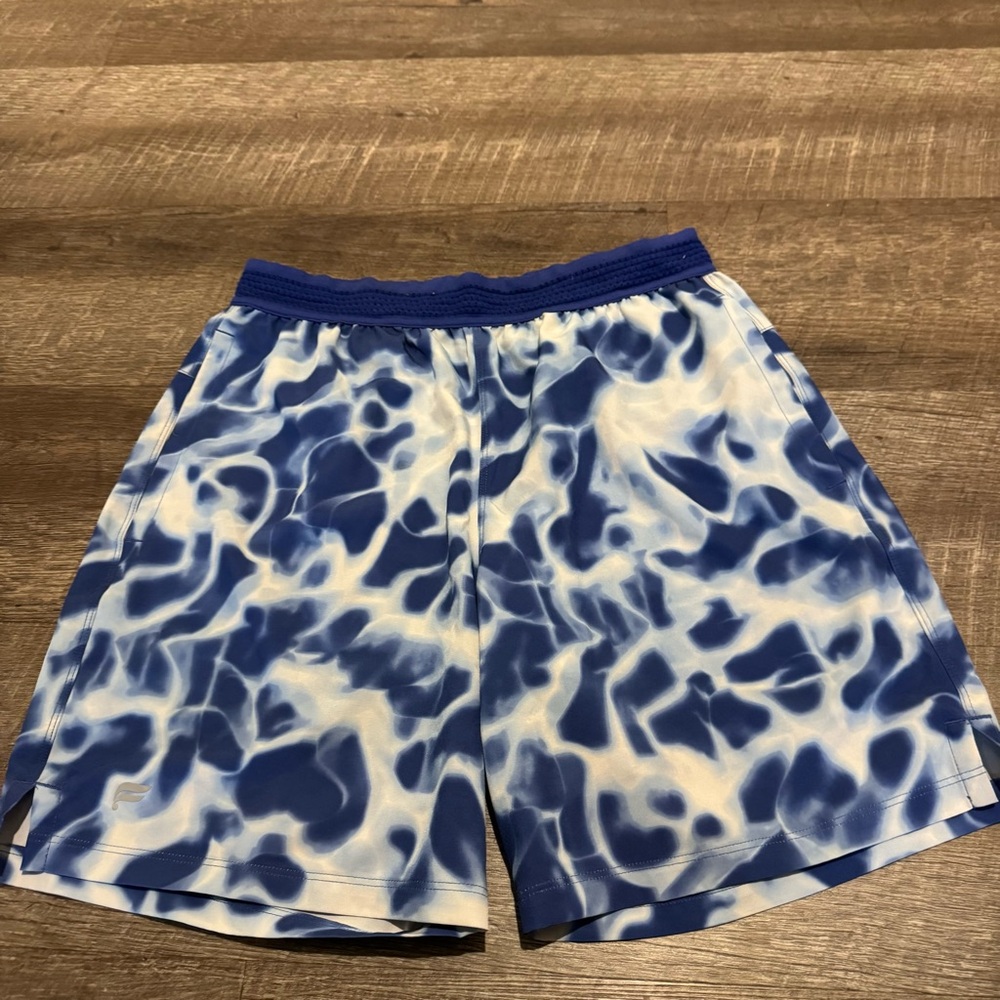 Fabletics Blue Pattern Shorts - image 1